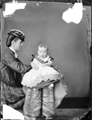 Mrs Payne and her baby - Photograph taken by Thompson & Daley