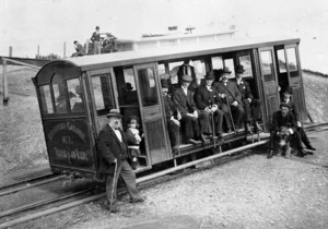 Richard Seddon and others on and near the Kelburn Cable Car