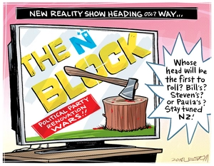 New reality show heading our way...The 'N' Block - political party renovation wars!!
