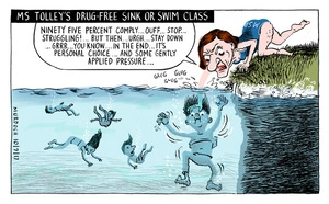 Ms Tolley's drug-free sink or swim class