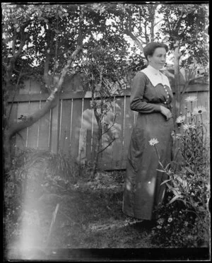 Woman in garden