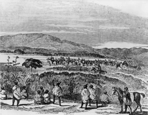 Illustrated London news :Races on the plain of the Wairarapa, near Wellington, New Zealand [1852. London, 1853]