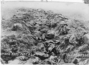 Bodies of British soldiers killed at Spions Kop, Natal