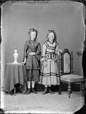 Miss Taylor and Miss Turner - Photograph taken by Thompson & Daley of Wanganui