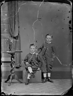 The two Walker boys, in matching costumes