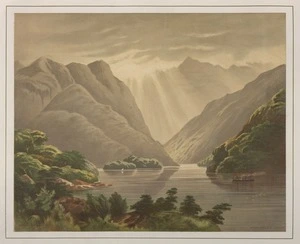 Gully, John, 1819-1888 :Bradshaw Sound / John Gully, 1875. Dunedin, Marcus Ward, 1877.