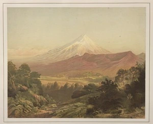 Gully, John, 1819-1888 :Mount Egmont or Taranaki / John Gully, 1875. Dunedin, Marcus Ward, 1877.
