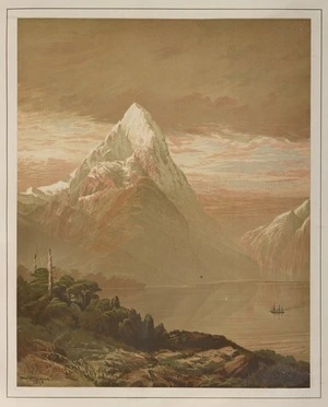 Gully, John, 1819-1888 :Mitre Peak, Milford Sound / John Gully, 1875. Dunedin, Marcus Ward, 1877.