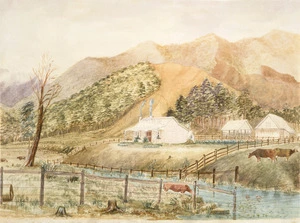 Artist unknown :[Homestead in the Rai Valley. ca 1870].