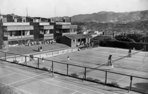 Opening of tennis courts, Newtown