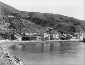 View of houses, Oriental Bay, Wellington