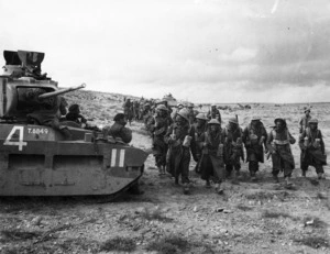 Join up of Tobruk garrison and 8th Army in Libya during World War II