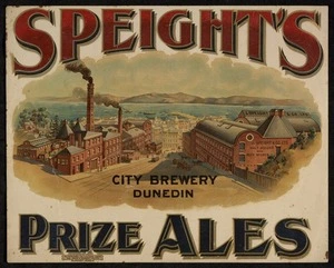 J Speight & Co. Ltd: Speight's prize ales. City Brewery Dunedin. Meyercord Co., Chicago, signs. Rae, Munn & Gilbert agents, Melbourne [1900s]