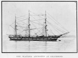 The Waitara anchored at Gravesend