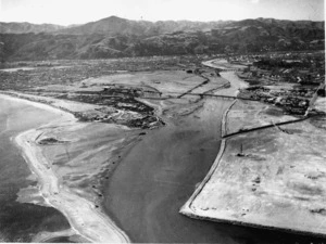 Aerial view of the Hutt River mouth