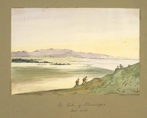 [Fox, William] 1812-1893 :The Lake of Wiararapa [sic] West side. No. 1 Lake and lower part of the valley of Wairarapa. Taken from the West side. 2 May 1843.