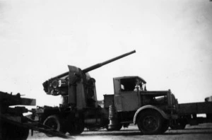 German 88mm gun on the back of a truck in Egypt