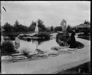 Woman in Government Gardens, Rotorua