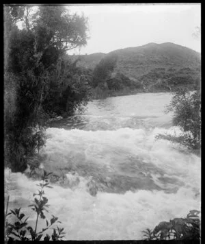 View of a river in full spate
