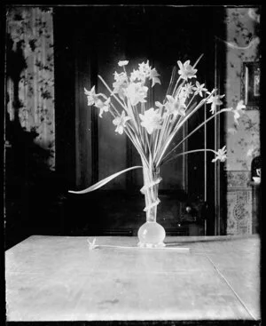 Still life of daffodils in a vase