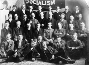 Group photo taken at the 2nd New Zealand Conference of Socialists, held in Wellington