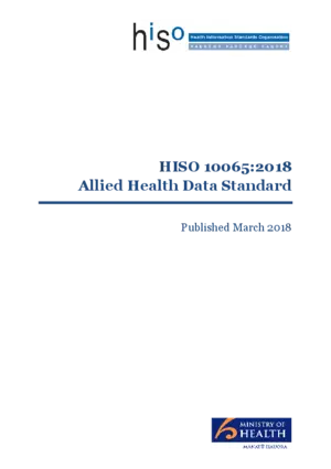 HISO 10065:2018 allied health data standard.