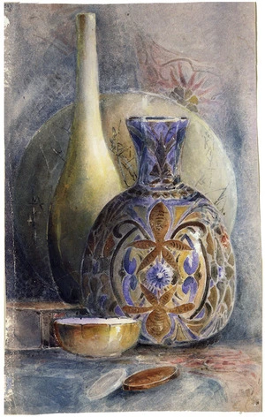 Hodgkins, Isabel Jane 1867-1950 :[Study of a vase. 1880s?]