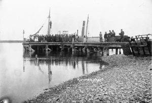 Crowd on Karamea Wharf