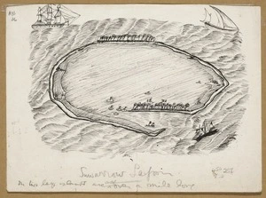 Artist unknown :Suwarrow Lagoon. The two large islands are each over a mile long [mid-19th century?].