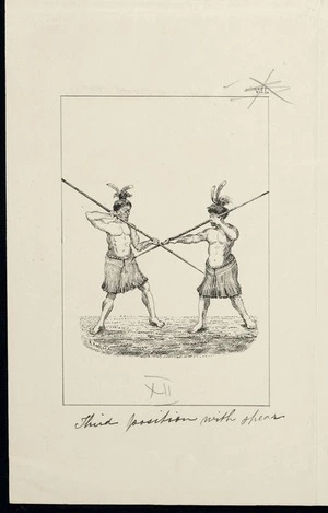 Koch, Augustus, 1834-1901 :Third position with spear. [Wellington, 1891]