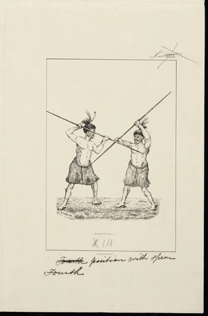 Koch, Augustus, 1834-1901 :Fourth position with spear. [Wellington, 1891]