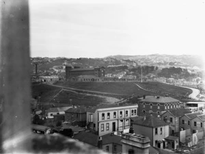 Mount Cook Prison and buildings on Buckle Street, Wellington