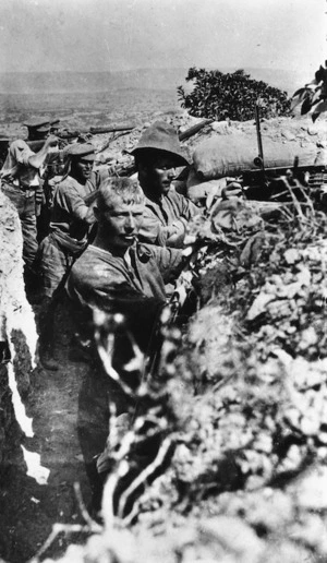 Members of the Wellington Machine Gun Section at The Apex, Gallipoli, Turkey