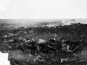 Armed Constabulary station at Pukearuhe showing the redoubt