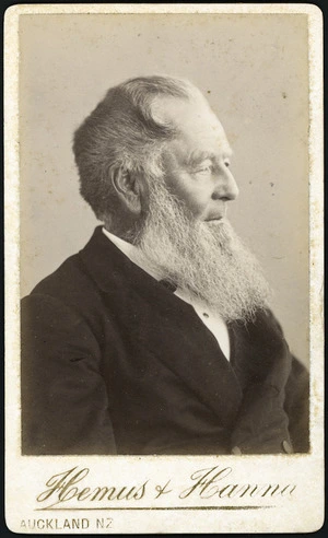 Hemus & Hanna (Auckland) fl 1879-1882 :Portrait of Frederic Alonzo Carrington 1807-1901