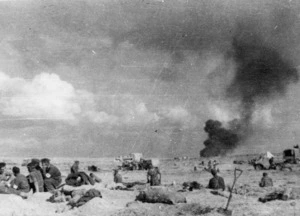 War scene at Sidi Rezegh, Libya