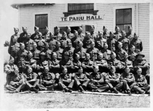 Group portrait of the Te Pahu Home Guard