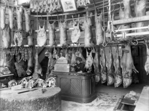 The interior of a butcher shop