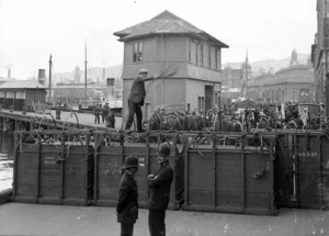 Scene during the 1922 seamen's strike
