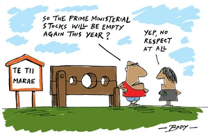 Te Tii Marae. "So the Prime Ministerial stocks will be empty again this year?"