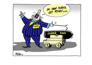 "On your marks get ready!" Nats. Leader race