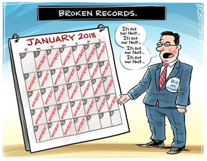 Broken records. January 2018 - Hottest! "It's not our fault"