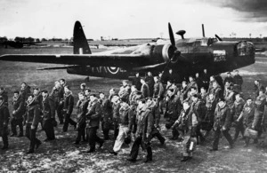 Members of the Royal Air Force. No 75 (NZ) Squadron, England