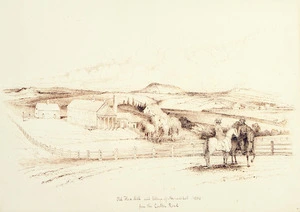 [Kinder, John] 1819-1903 :Old flax-mill and village of Newmarket from the Carlton Road. 1858.