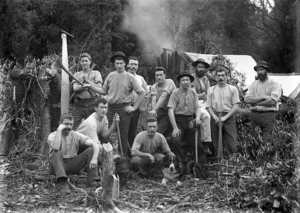 Timber industry workers, Taranaki district