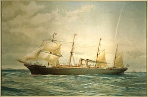 Artist unknown :[Steamship Tainui. ca 1890s]