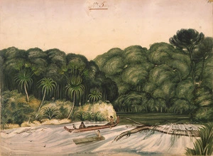 Heaphy, Charles 1820-1881 :View on the Pelorus River. Drawn by C Heaphy from a sketch by E J Wakefield Esqr. [Between 6 and 16 September 1839]