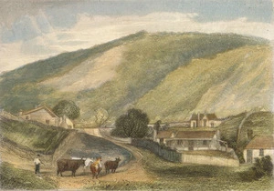 [Brees, Samuel Charles] 1810-1865 :View looking up Hawkstone Street, Wellington [1847]