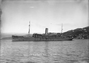 The ship Tahiti in Wellington Harbour