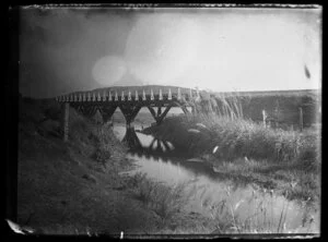 Rail bridge over a stream